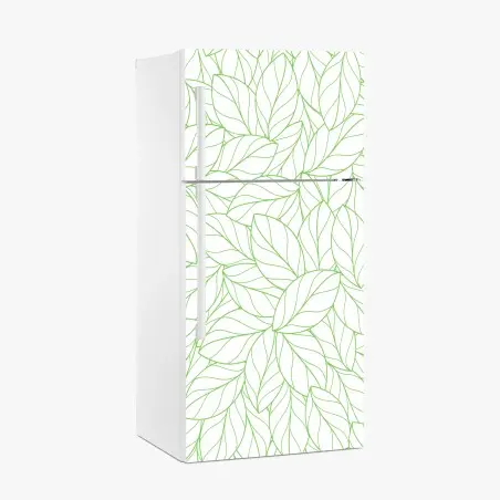 Pegatina para frigorífico patrón sereno de hojas verdes – Pixers®