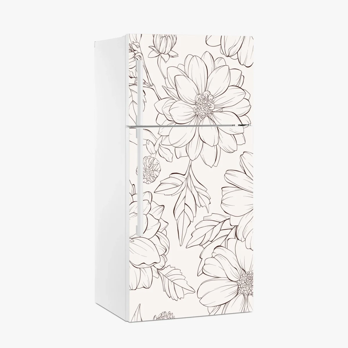 Pegatina para frigorífico estampado floral delicado en blanco y negro – Pixers® Pegatina para frigorífico estampado floral delicado en blanco y negro – Pixers®