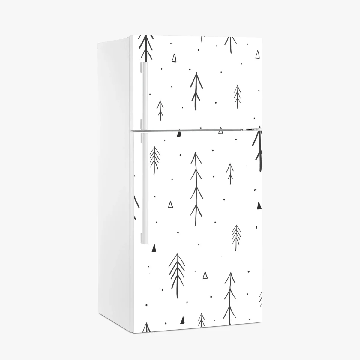 Pegatina para frigorífico patrón de pinos minimalista en blanco y negro – Pixers® Pegatina para frigorífico patrón de pinos minimalista en blanco y negro – Pixers®