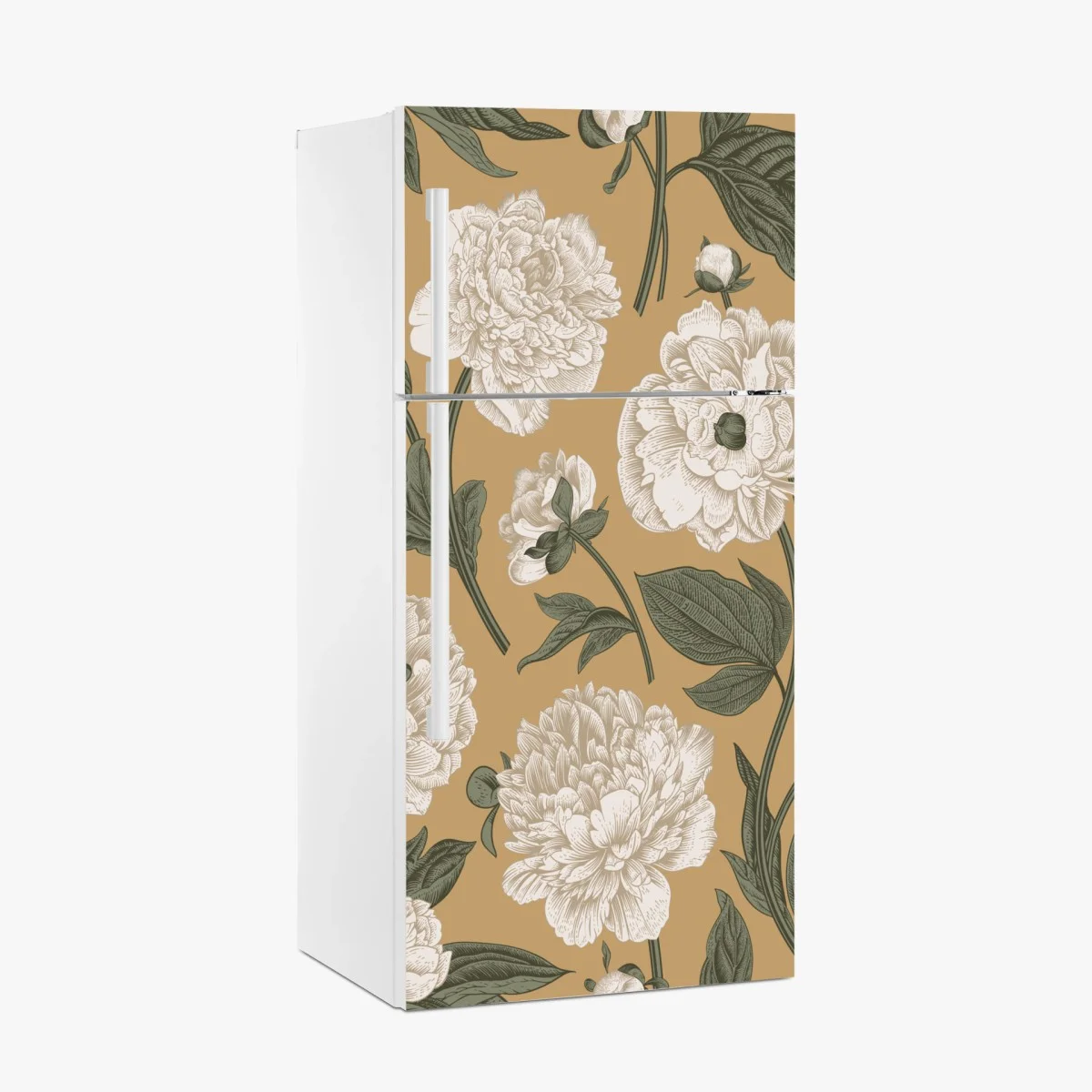 Pegatina para frigorífico estampado botánico de peonías sobre fondo beige – Pixers® Pegatina para frigorífico estampado botánico de peonías sobre fondo beige – Pixers®