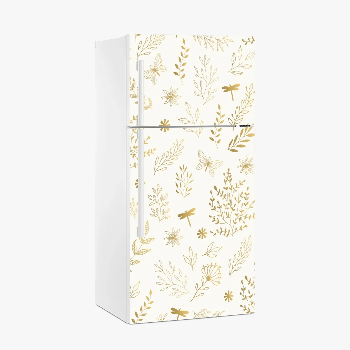 Pegatina para frigorífico patrón botánico dorado sobre fondo marfil – Pixers® Pegatina para frigorífico patrón botánico dorado sobre fondo marfil – Pixers®
