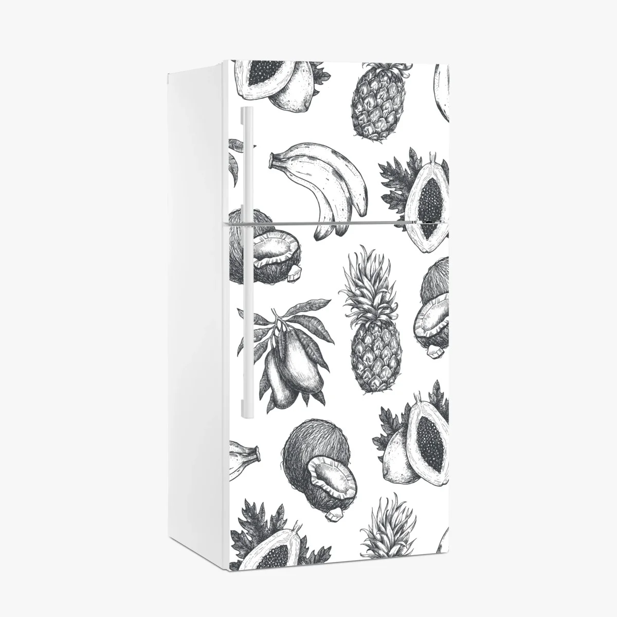 Pegatina para frigorífico patrón de frutas tropicales en estilo boceto – Pixers® Pegatina para frigorífico patrón de frutas tropicales en estilo boceto – Pixers®
