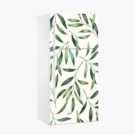 Pegatina para frigorífico patrón botánico de hojas verdes – Pixers®