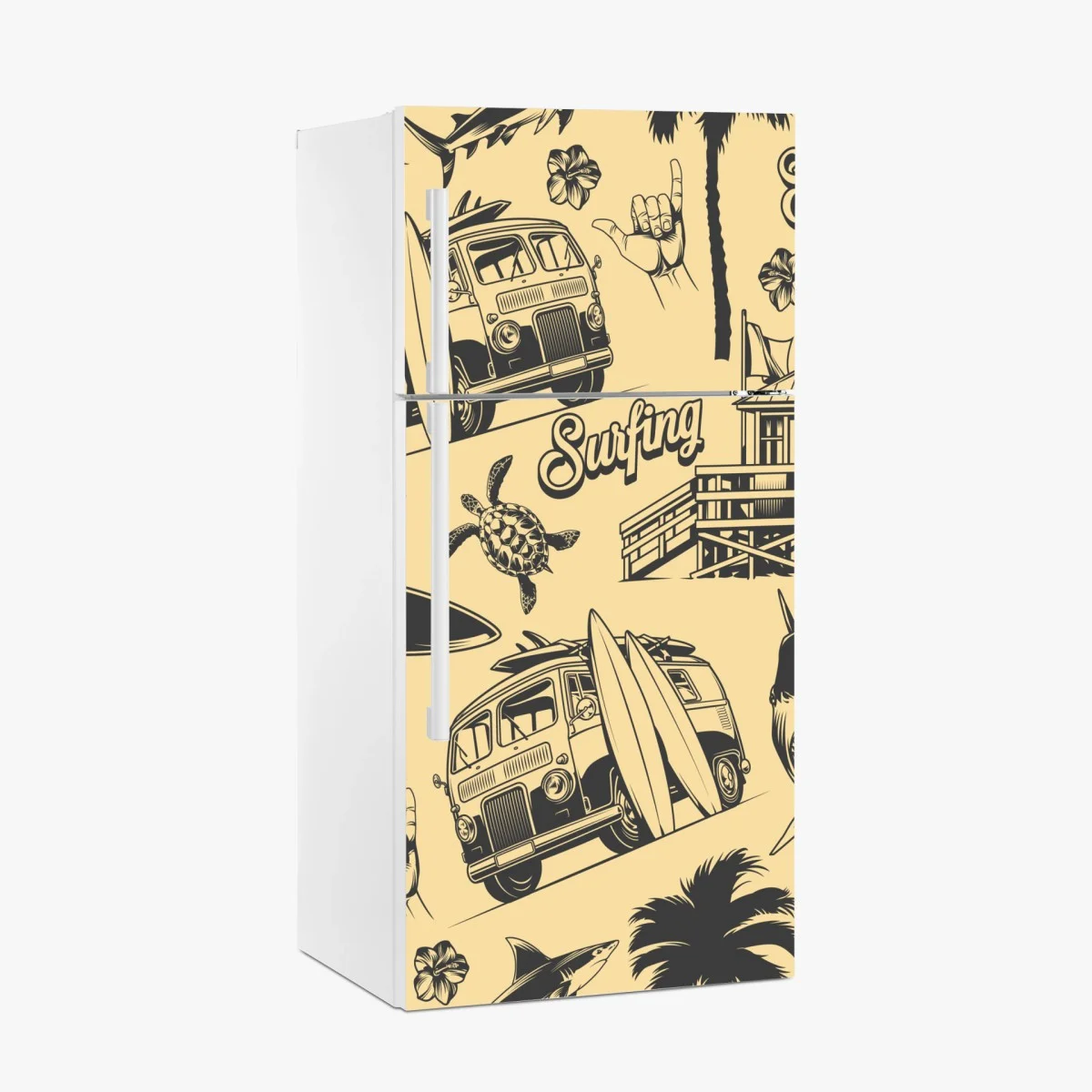 Pegatina para frigorífico diseño retro de surf y vida playera – Pixers® Pegatina para frigorífico diseño retro de surf y vida playera – Pixers®