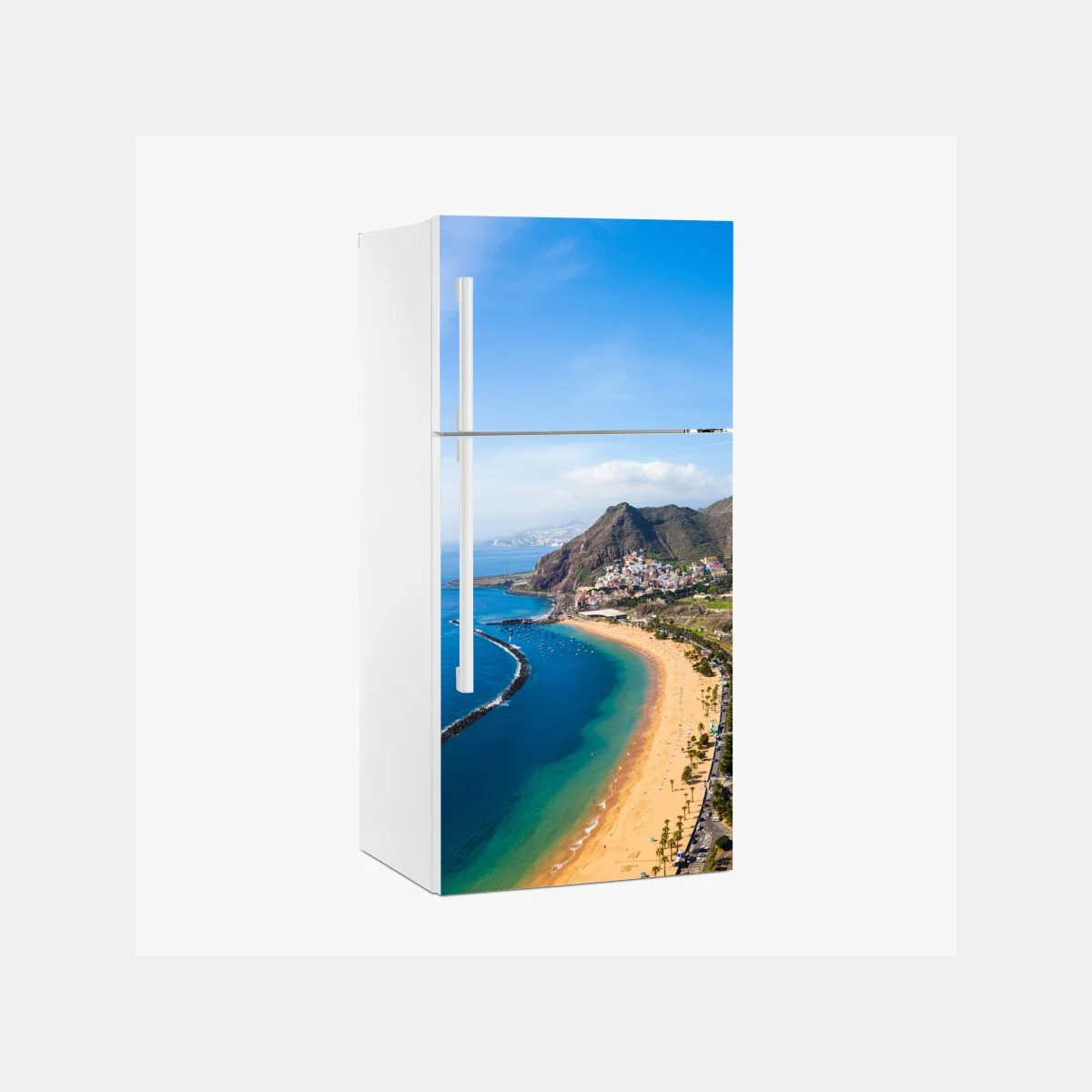 Pegatina para frigorífico panorámica costera de Las Teresitas, Tenerife – Pixers® Pegatina para frigorífico panorámica costera de Las Teresitas, Tenerife – Pixers®