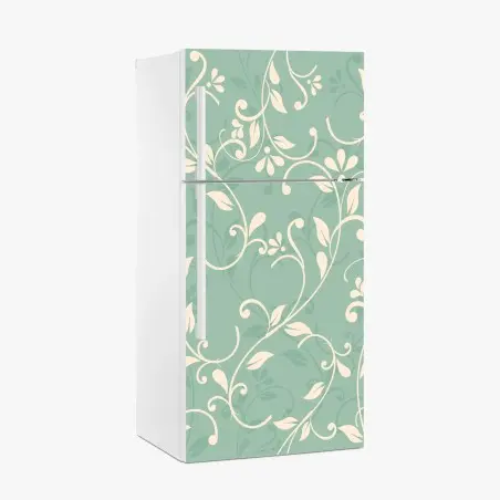 Pegatina para frigorífico motivo floral elegante en verde agua y crema – Pixers®