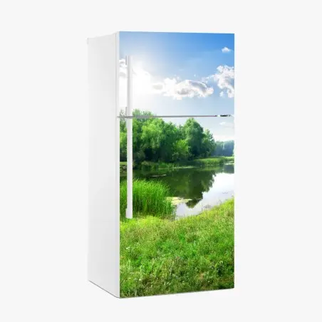 Pegatina para frigorífico serenidad junto al río – Pixers®