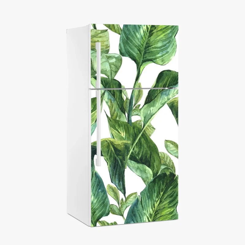 Pegatina para frigorífico motivo de hojas tropicales en acuarela