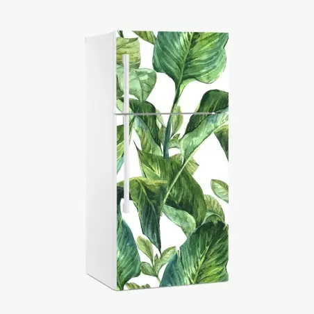 Pegatina para frigorífico motivo de hojas tropicales en acuarela – Pixers®