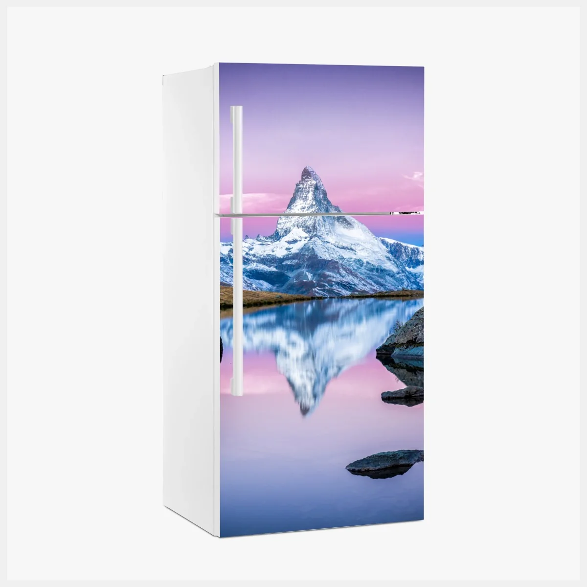 Pegatina para frigorífico atardecer en el Matterhorn, reflejo alpino – Pixers® Pegatina para frigorífico atardecer en el Matterhorn, reflejo alpino – Pixers®