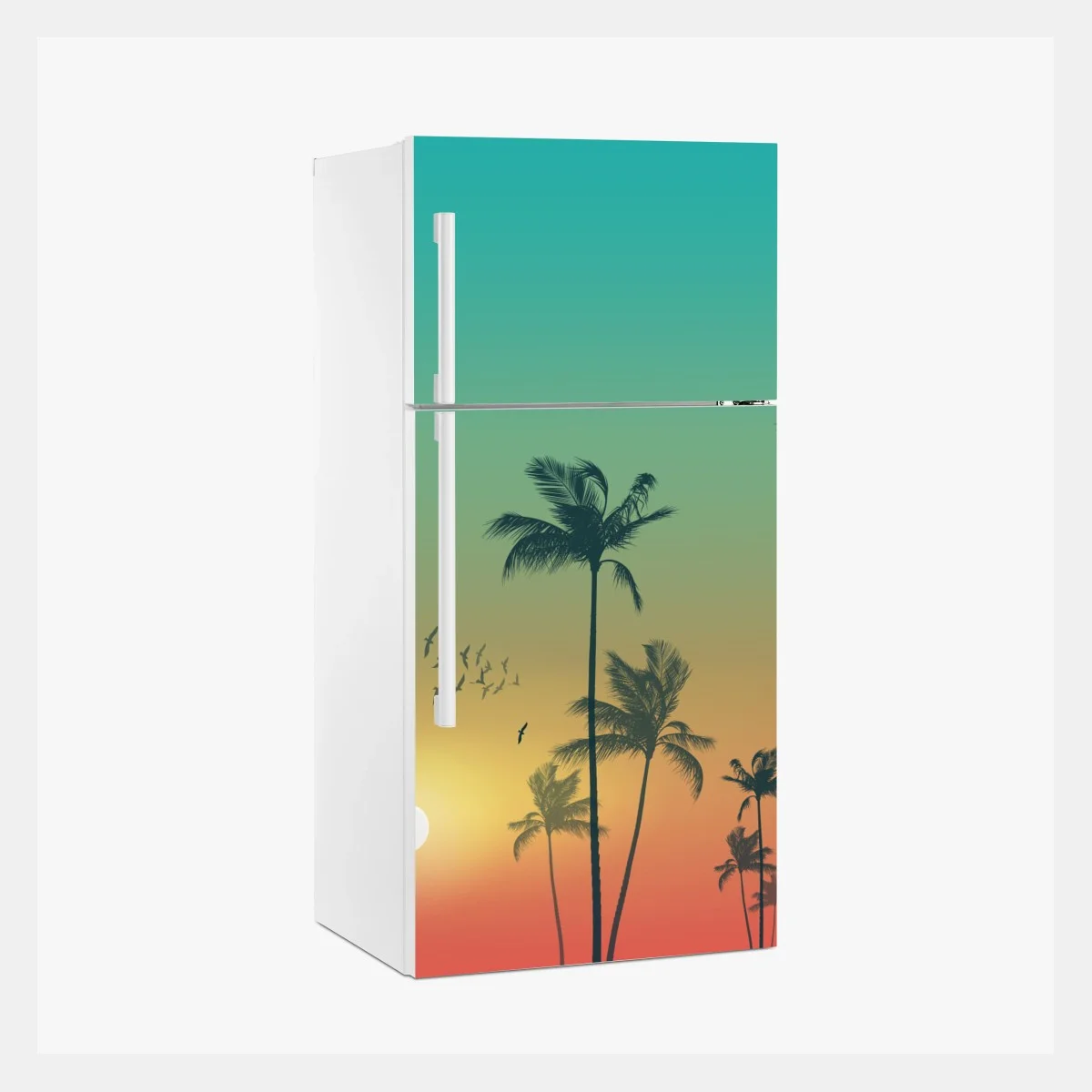 Pegatina para frigorífico atardecer tropical entre palmeras – Pixers® Pegatina para frigorífico atardecer tropical entre palmeras – Pixers®