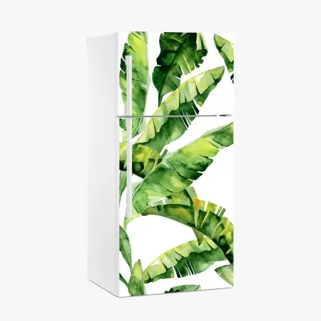 Pegatina para frigorífico hojas de plátano en acuarela – Pixers®