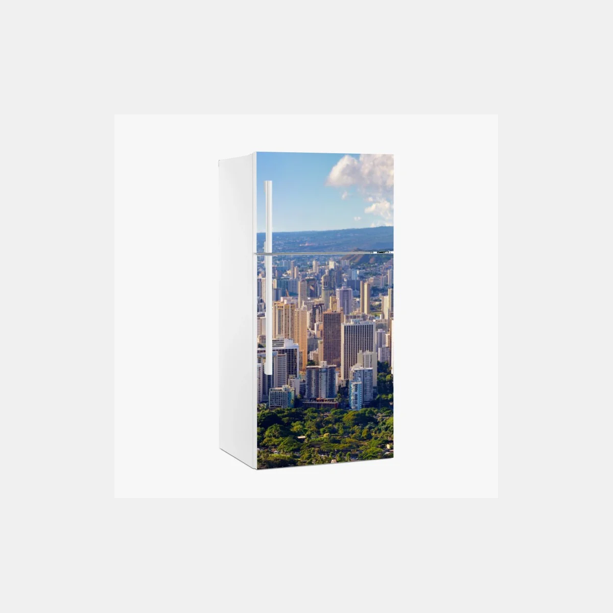 Pegatina para frigorífico panorámica costera de Waikiki – Pixers® Pegatina para frigorífico panorámica costera de Waikiki – Pixers®