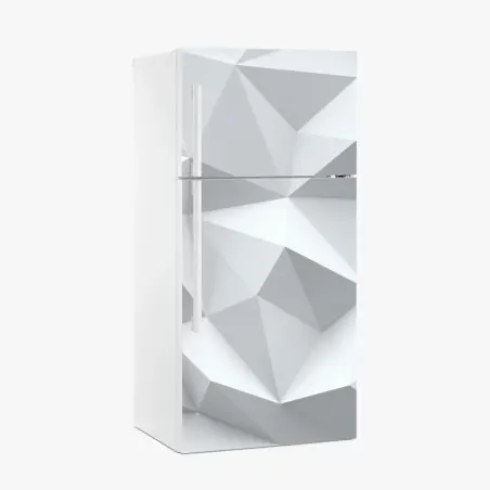Pegatina para frigorífico arte geométrico en tonos blancos y grises – Pixers®