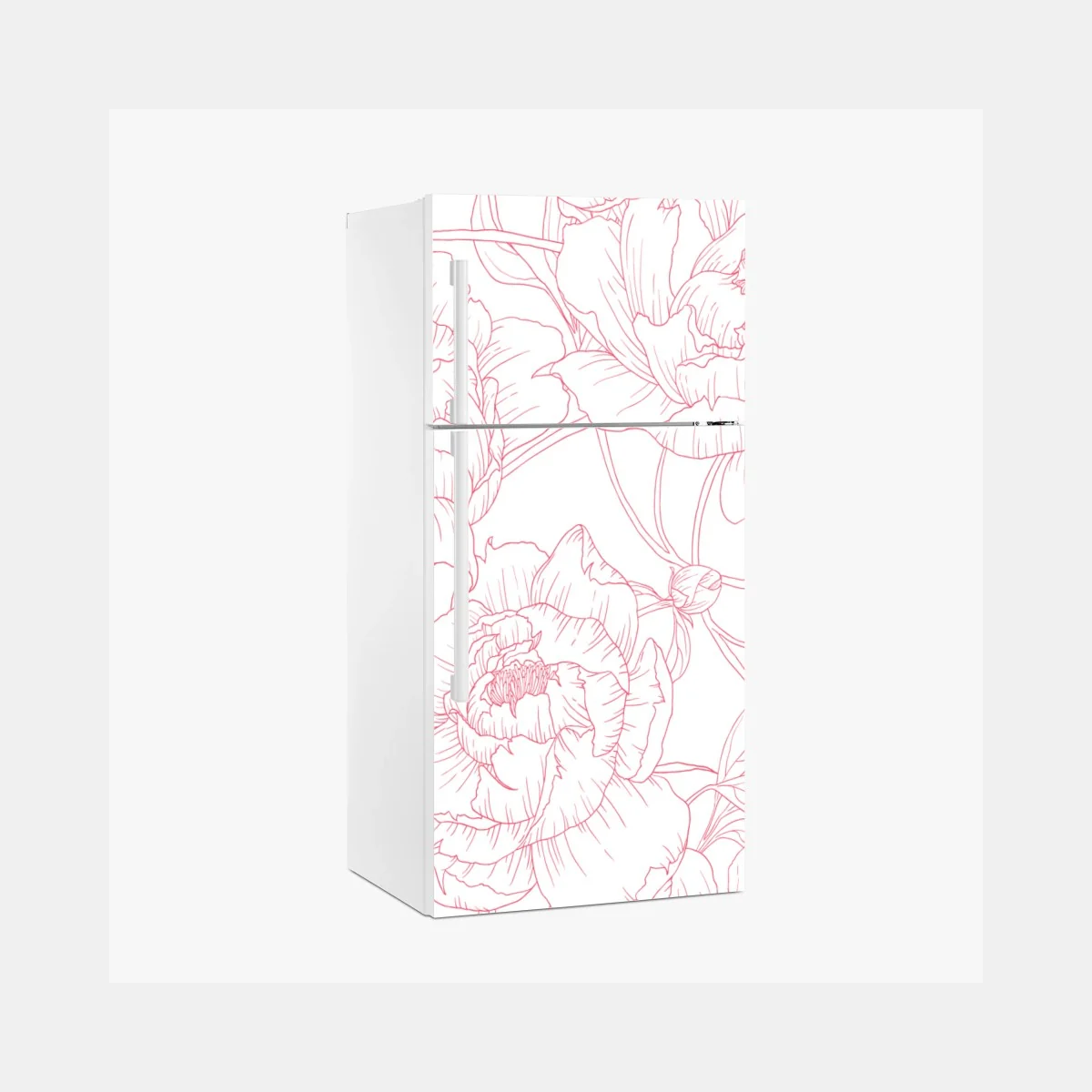 Pegatina para frigorífico patrón floral de peonías en líneas rosa – Pixers® Pegatina para frigorífico patrón floral de peonías en líneas rosa – Pixers®
