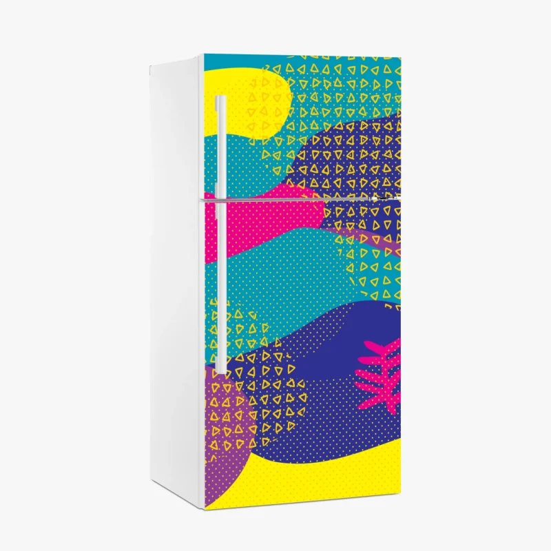 Pegatina para frigorífico explosión de colores y formas abstractas
