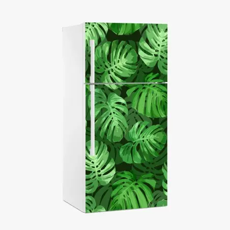 Pegatina para frigorífico patrón tropical de hojas de monstera – Pixers®