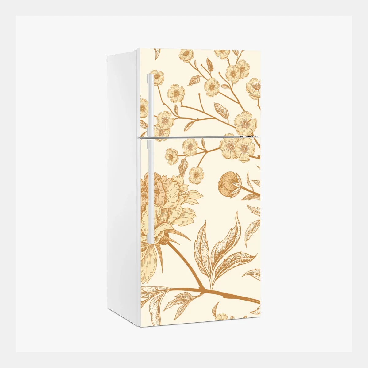 Pegatina para frigorífico diseño mural floral vintage en tonos beige – Pixers® Pegatina para frigorífico diseño mural floral vintage en tonos beige – Pixers®