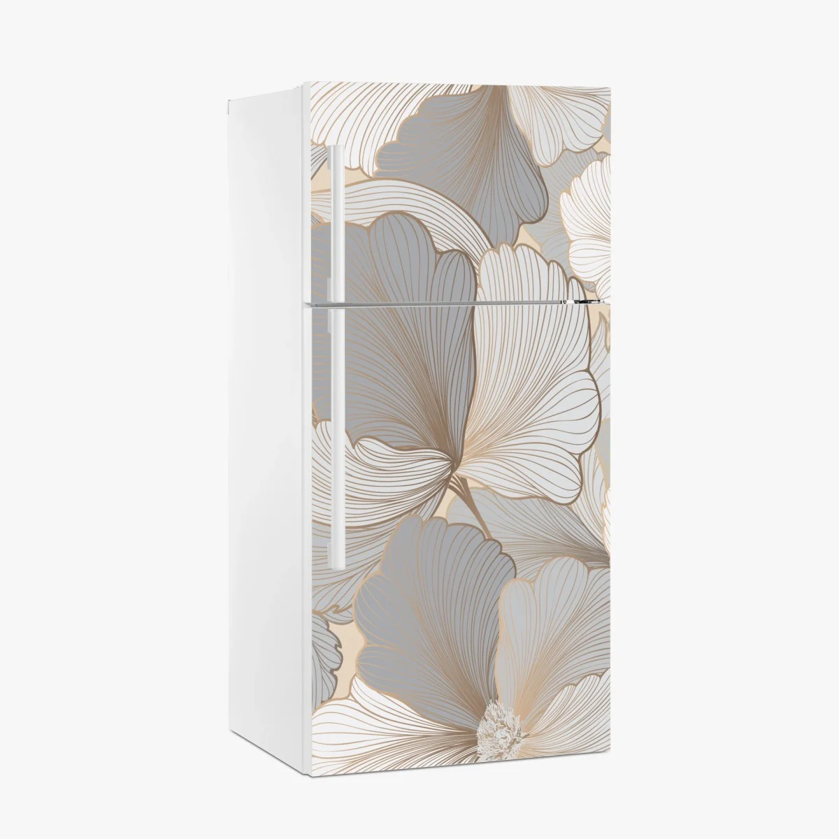 Pegatina para frigorífico arte floral en tonos neutros y líneas doradas – Pixers® Pegatina para frigorífico arte floral en tonos neutros y líneas doradas – Pixers®