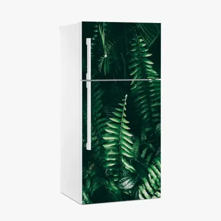 Pegatina para frigorífico jardín vertical de hojas tropicales en tono oscuro – Pixers®