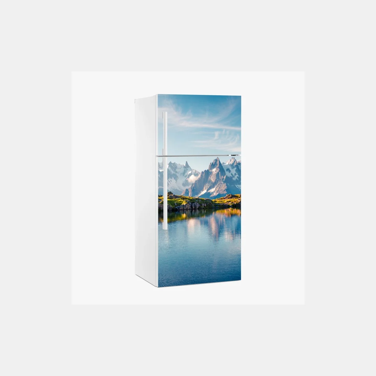 Pegatina para frigorífico panorámica de Lac Blanc con Mont Blanc – Pixers® Pegatina para frigorífico panorámica de Lac Blanc con Mont Blanc – Pixers®