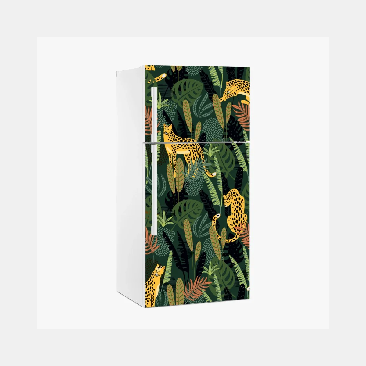 Pegatina para frigorífico patrón selvático de leopardos dorados – Pixers® Pegatina para frigorífico patrón selvático de leopardos dorados – Pixers®