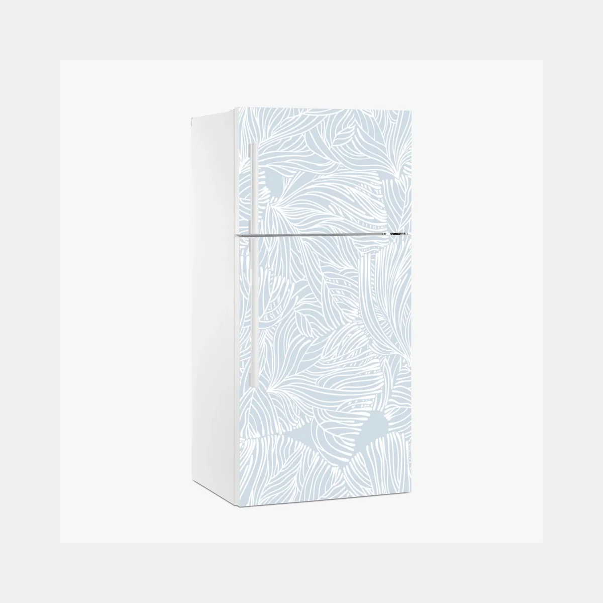 Pegatina para frigorífico patrón botánico en azul claro y blanco – Pixers® Pegatina para frigorífico patrón botánico en azul claro y blanco – Pixers®