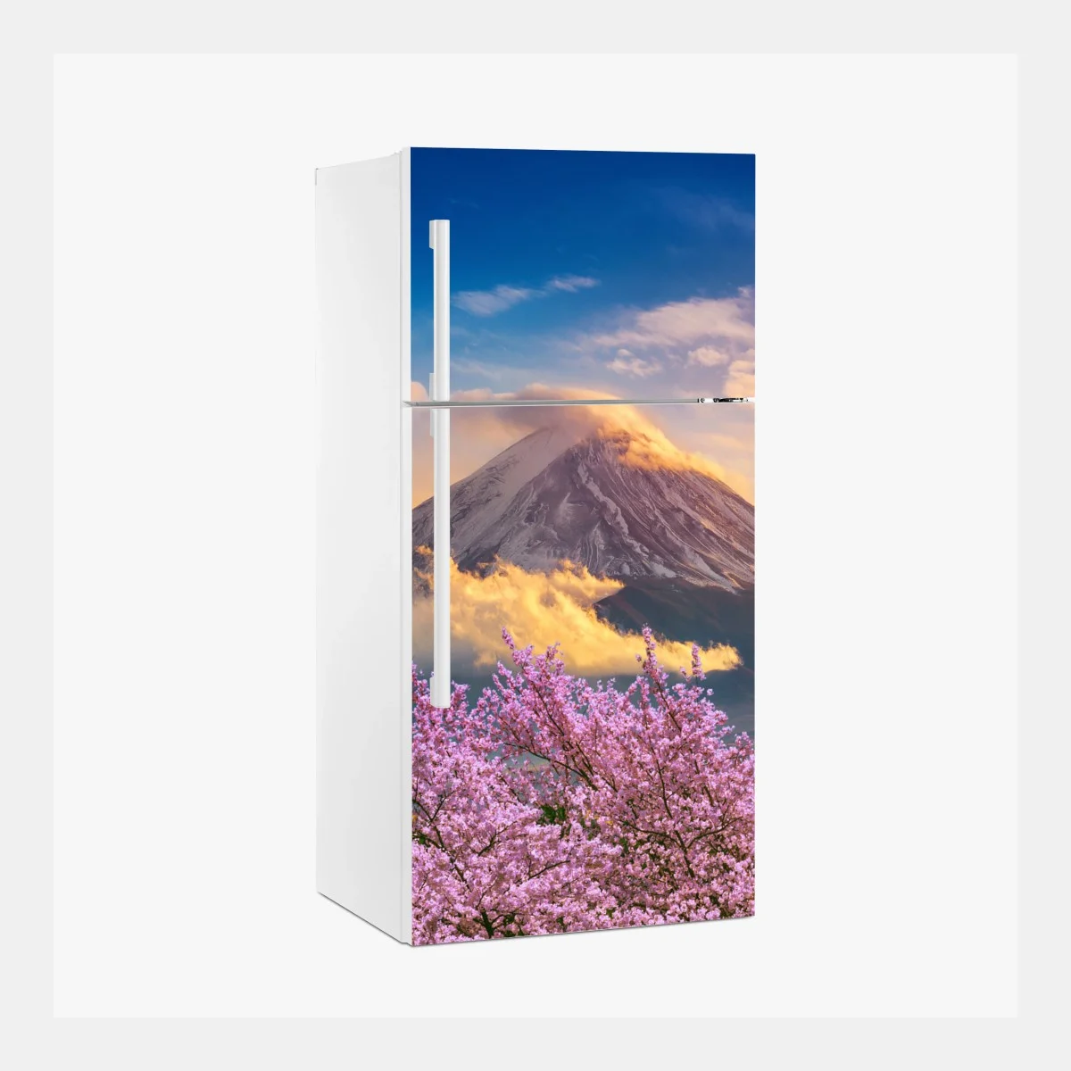 Pegatina para frigorífico amanecer en Monte Fuji con cerezos en flor – Pixers® Pegatina para frigorífico amanecer en Monte Fuji con cerezos en flor – Pixers®