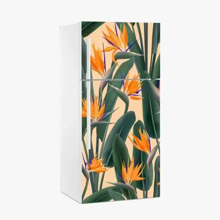 Pegatina para frigorífico estampado tropical de aves del paraíso – Pixers®