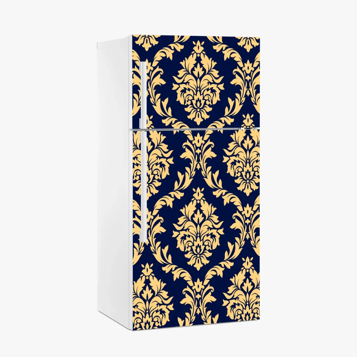 Pegatina para frigorífico patrón damasco clásico en azul marino y dorado – Pixers® Pegatina para frigorífico patrón damasco clásico en azul marino y dorado – Pixers®
