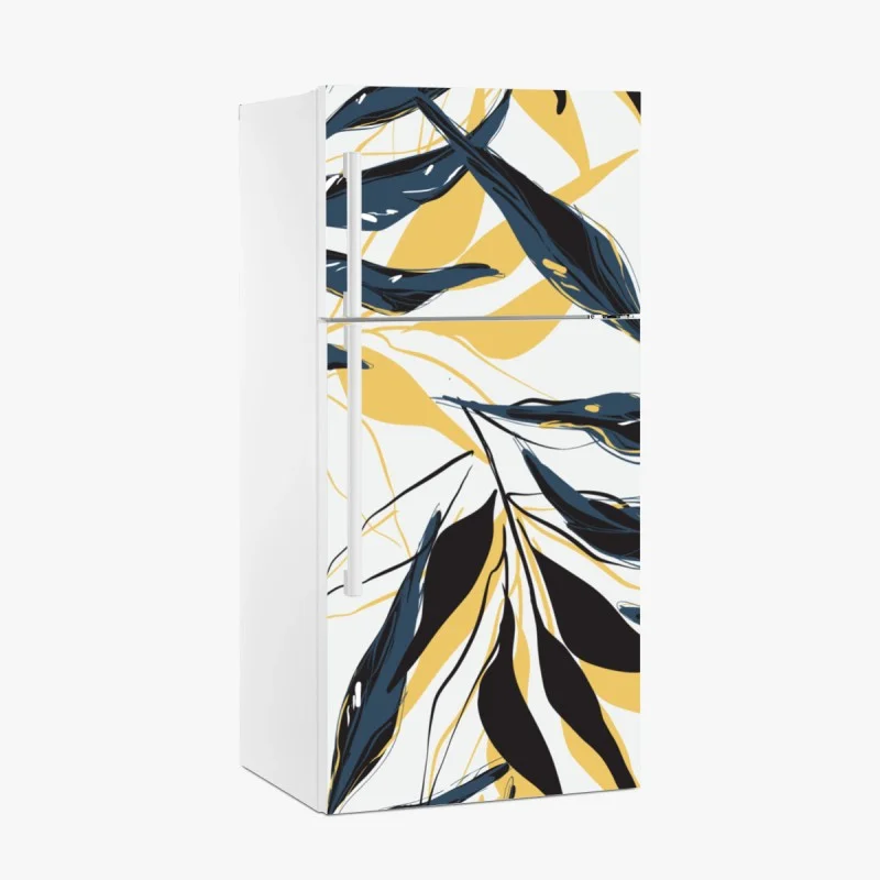 Pegatina para frigorífico motivo botánico elegante en tonos marinos
