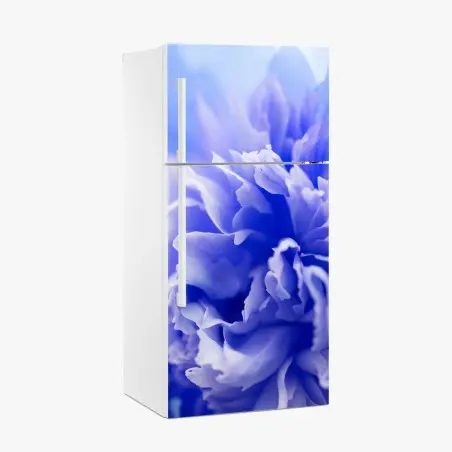 Pegatina para frigorífico flor azul abstracta en primer plano – Pixers®