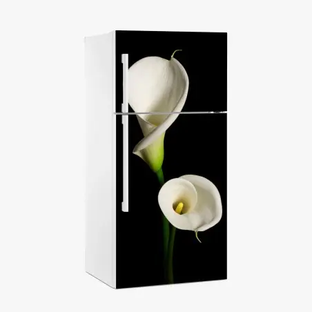 Pegatina para frigorífico elegancia de calas blancas – Pixers®
