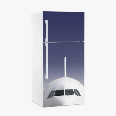 Pegatina para frigorífico morro de avión sobre cielo azul degradado – Pixers®