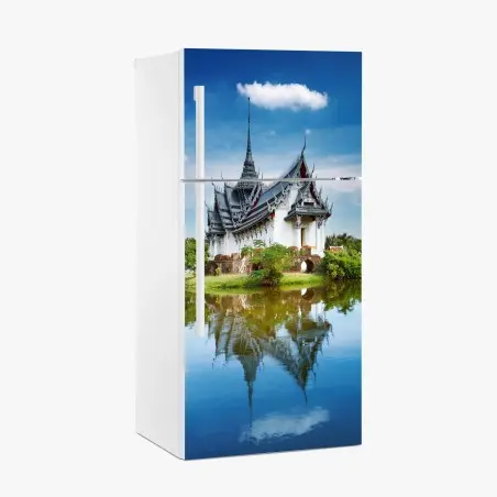 Pegatina para frigorífico Sanphet Prasat: palacio reflejado en el lago – Pixers®