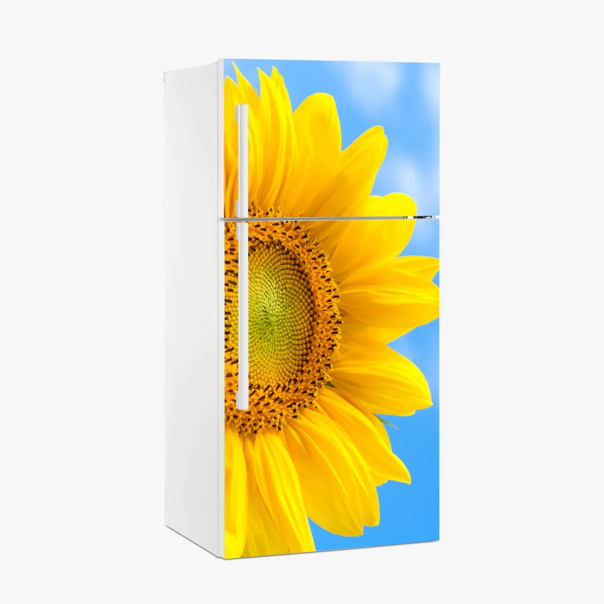 Pegatina para frigorífico girasol brillante contra cielo azul – Pixers® Pegatina para frigorífico girasol brillante contra cielo azul – Pixers®