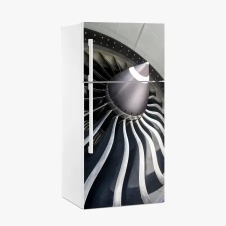 Pegatina para frigorífico turbina en primer plano estética industrial – Pixers®