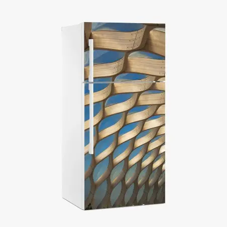 Pegatina para frigorífico detalle arquitectónico ondulado en Chicago – Pixers®