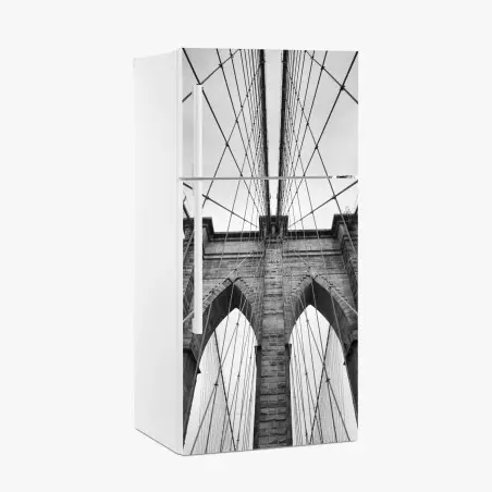 Pegatina para frigorífico perspectiva arquitectónica del puente de Brooklyn – Pixers®