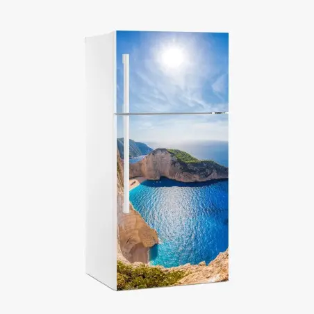 Pegatina para frigorífico impresionante bahía de Navagio en Zakynthos – Pixers®