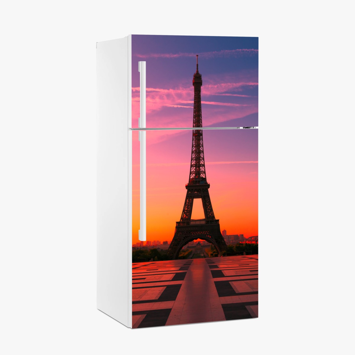 Pegatina para frigorífico amanecer en la Torre Eiffel – Pixers®