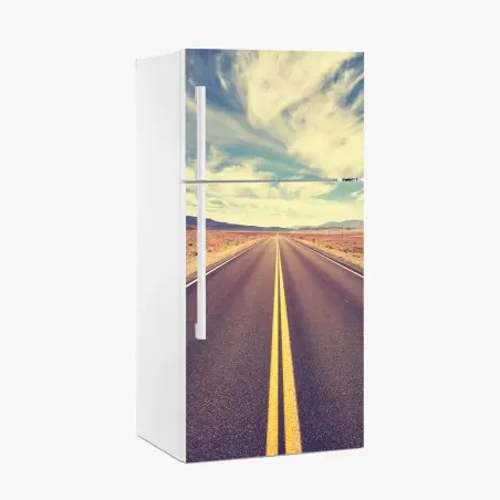 Pegatina para frigorífico carretera infinita en Valle de la Muerte – Pixers®