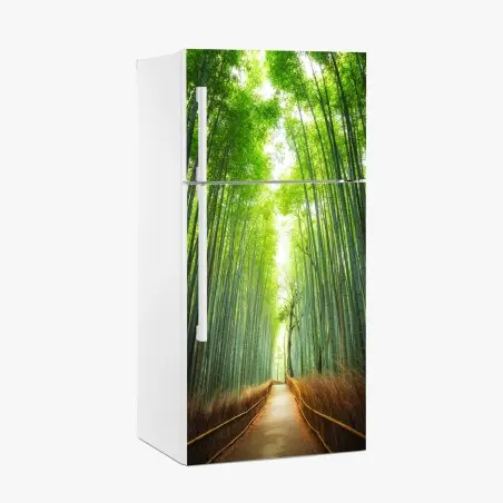 Pegatina para frigorífico sendero entre bambúes en Arashiyama – Pixers®