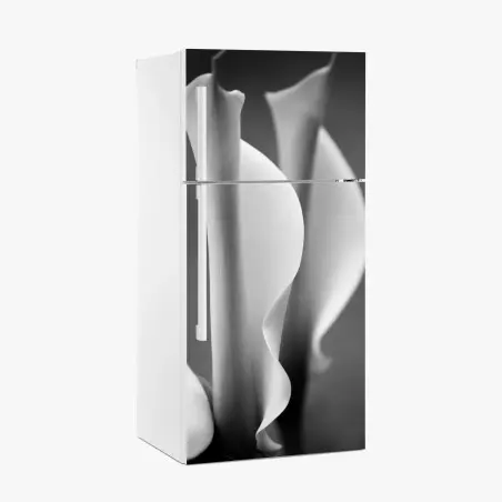 Pegatina para frigorífico calas minimalistas en blanco y negro – Pixers®