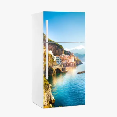 Pegatina para frigorífico puesta de sol en la Costa Amalfitana – Pixers®