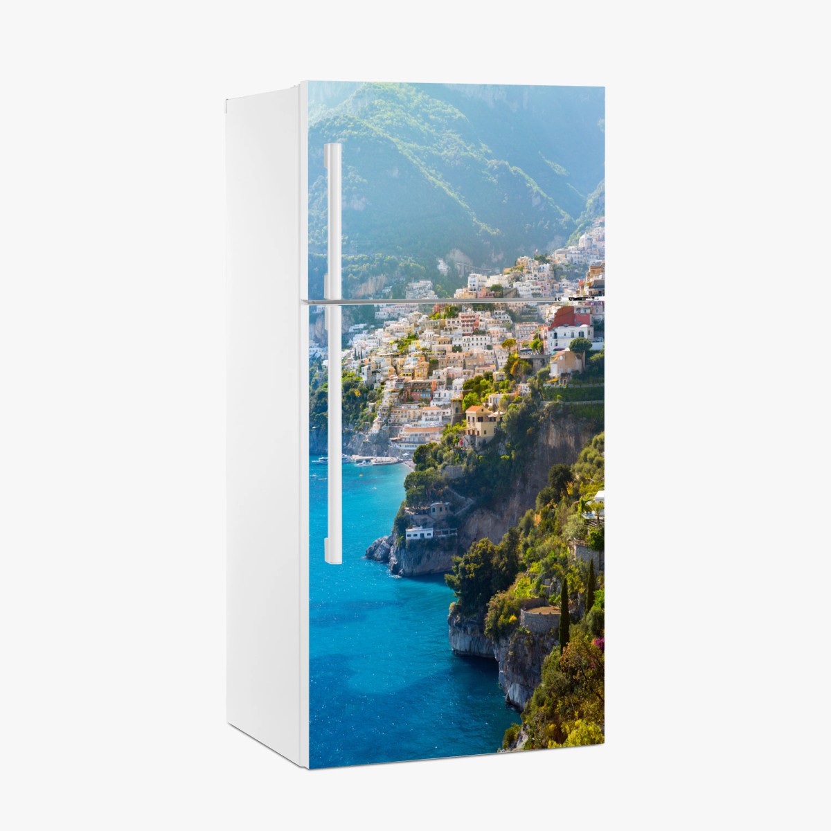 Pegatina para frigorífico panorama de Positano en la costa Amalfitana – Pixers®