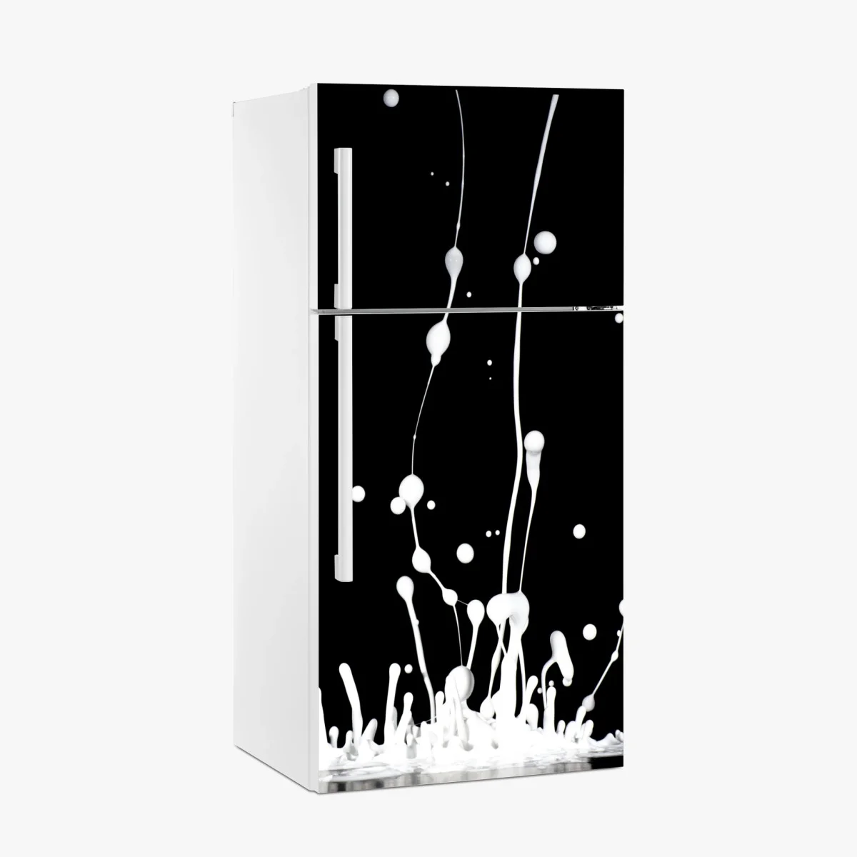 Pegatina para frigorífico salpicaduras blancas sobre fondo negro – Pixers® Pegatina para frigorífico salpicaduras blancas sobre fondo negro – Pixers®