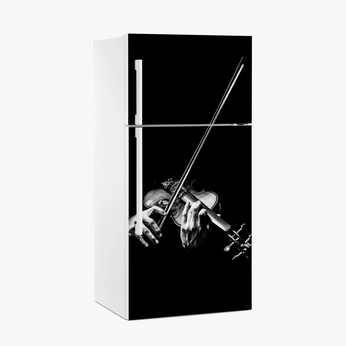 Pegatina para frigorífico intensidad del violín en blanco y negro – Pixers®