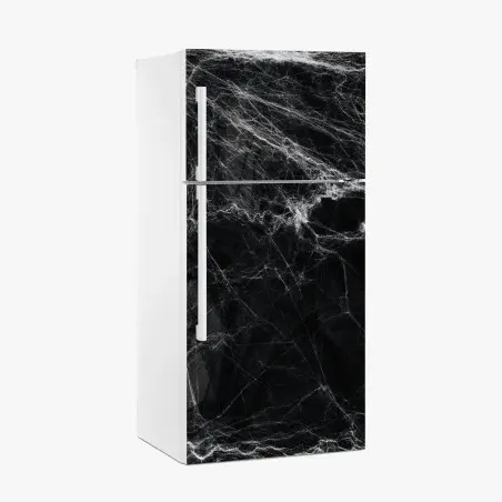 Pegatina para frigorífico telaraña fantasmal sobre fondo negro – Pixers®