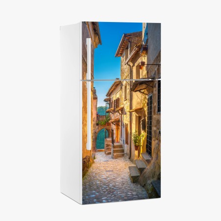 Pegatina para frigorífico callejón en la Toscana al atardecer – Pixers®